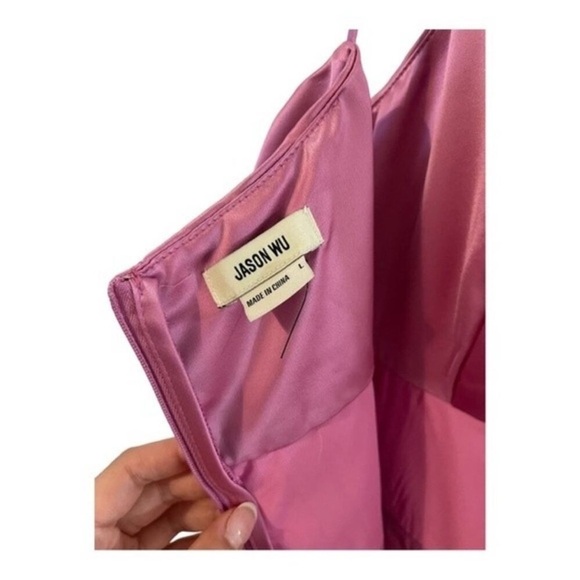 Jason Wu pink satin corset dress size L NEW - Picture 11 of 12
